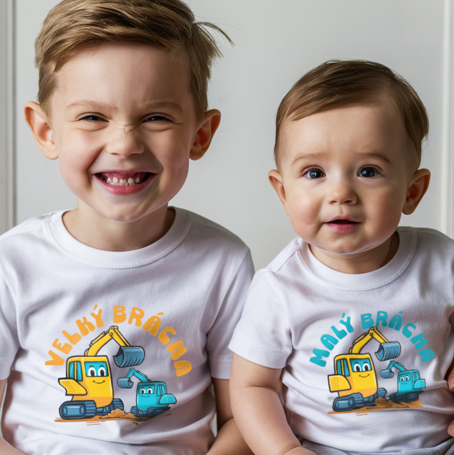 Tričko s potiskem Velký brácha - bagry