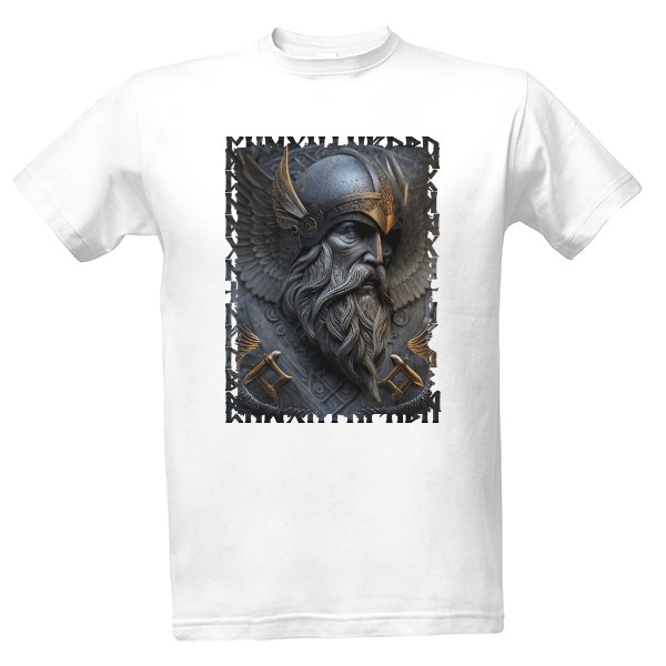 Tričko s potiskem Viking-Reliéf a runy