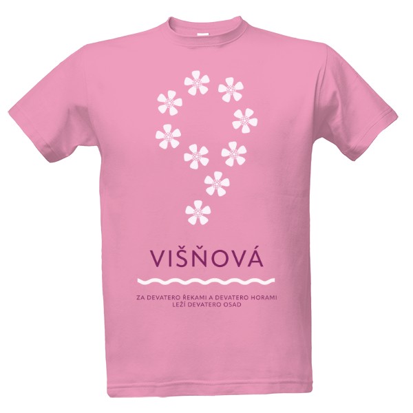 Tričko s potiskem Visnova Strawberry Pink
