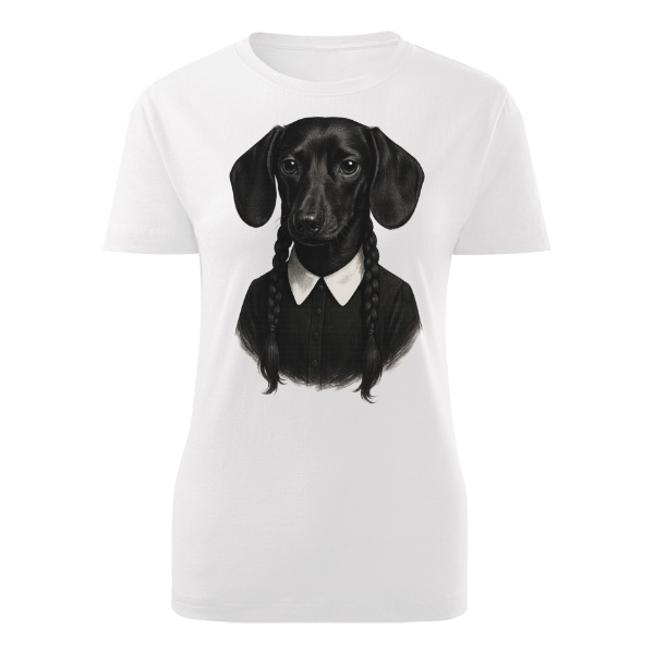 Tričko s potiskem Wednesday Jezevčík