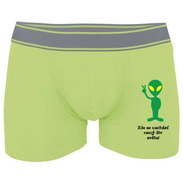 Boxerky Kariban s potlačou Zde se nachází osmý div světa